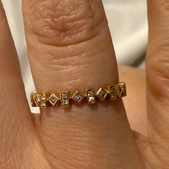 Bony Levy Liora 18k Gold Diamond Stacking Band Ring Nordstrom 6.5 - Picture 4 of 11